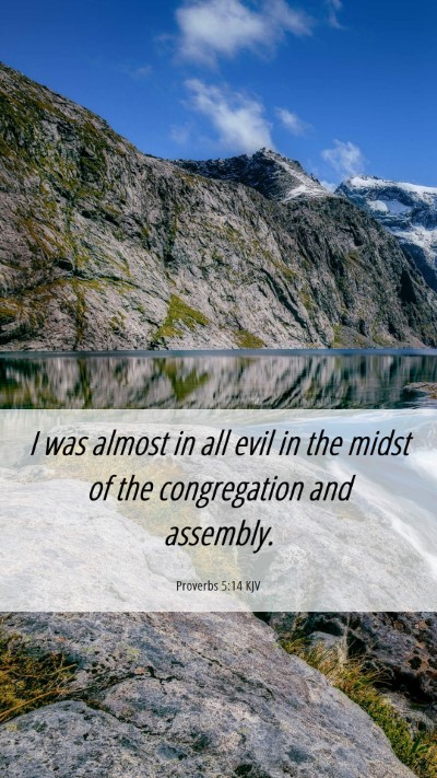 Picture 06 - Proverbs 5:14 KJV Mobile Phone Wallpaper - I was almost in all evil in the midst of the - Mobile Bible Verse Wallpaper