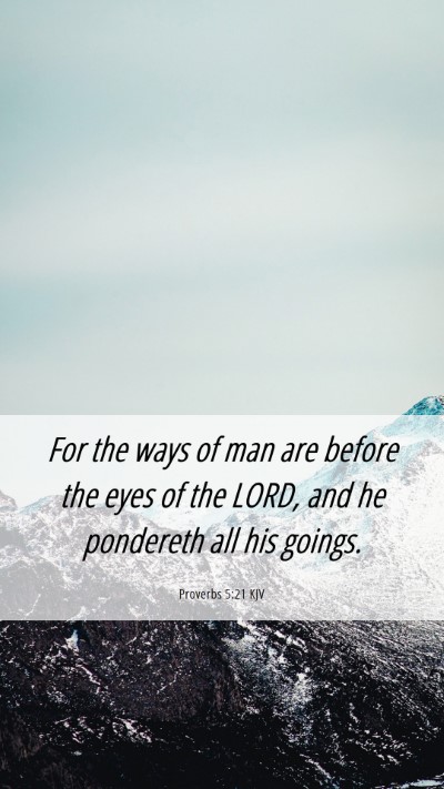 Picture 06 - Proverbs 5:21 KJV Mobile Phone Wallpaper - For the ways of man are before the eyes of the - Mobile Bible Verse Wallpaper