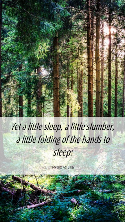 Picture 06 - Proverbs 6:10 KJV Mobile Phone Wallpaper - Yet a little sleep, a little slumber, a little - Mobile Bible Verse Wallpaper