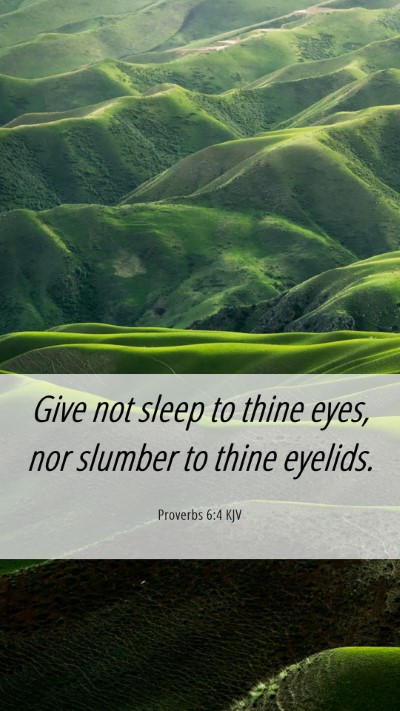 Picture 06 - Proverbs 6:4 KJV Mobile Phone Wallpaper - Give not sleep to thine eyes, nor slumber to - Mobile Bible Verse Wallpaper