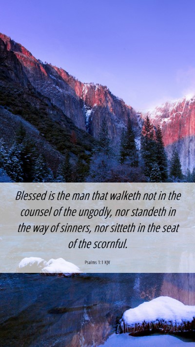 Picture 06 - Psalms 1:1 KJV Mobile Phone Wallpaper - Blessed is the man that walketh not in the - Mobile Bible Verse Wallpaper