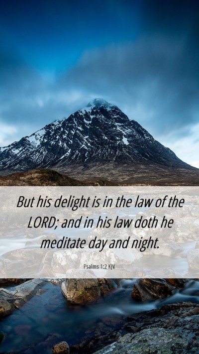 Picture 06 - Psalms 1:2 KJV Mobile Phone Wallpaper - But his delight is in the law of the LORD; and in - Mobile Bible Verse Wallpaper