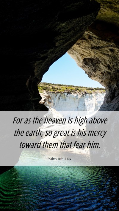 Picture 06 - Psalms 103:11 KJV Mobile Phone Wallpaper - For as the heaven is high above the earth, so - Mobile Bible Verse Wallpaper