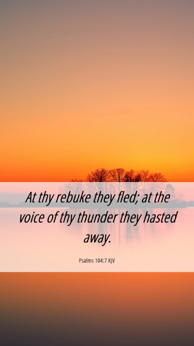 Picture 06 - Psalms 104:7 KJV Mobile Phone Wallpaper - At thy rebuke they fled; at the voice of thy - Mobile Bible Verse Wallpaper