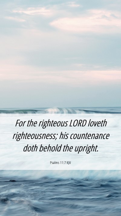 Picture 06 - Psalms 11:7 KJV Mobile Phone Wallpaper - For the righteous LORD loveth righteousness; his - Mobile Bible Verse Wallpaper