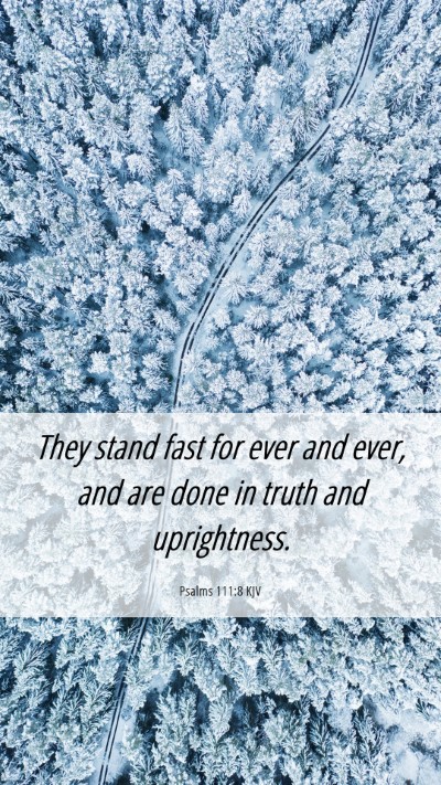 Picture 06 - Psalms 111:8 KJV Mobile Phone Wallpaper - They stand fast for ever and ever, and are done - Mobile Bible Verse Wallpaper