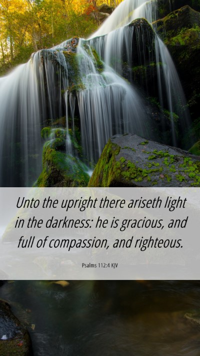 Picture 06 - Psalms 112:4 KJV Mobile Phone Wallpaper - Unto the upright there ariseth light in the - Mobile Bible Verse Wallpaper