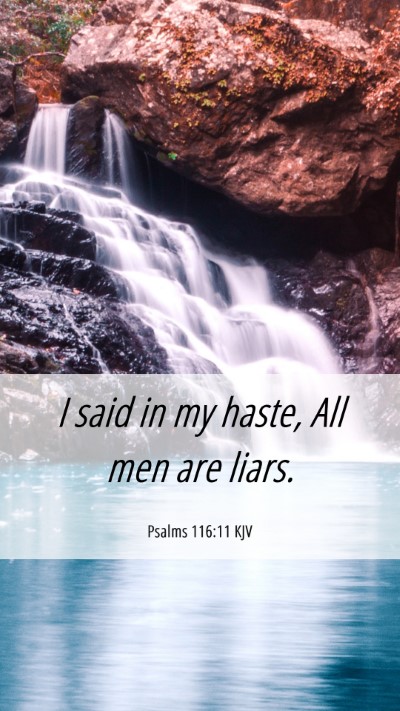 Picture 06 - Psalms 116:11 KJV Mobile Phone Wallpaper - I said in my haste, All men are - Mobile Bible Verse Wallpaper