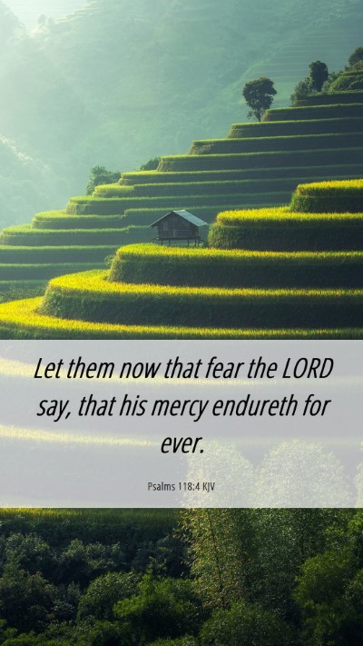 Picture 06 - Psalms 118:4 KJV Mobile Phone Wallpaper - Let them now that fear the LORD say, that his - Mobile Bible Verse Wallpaper