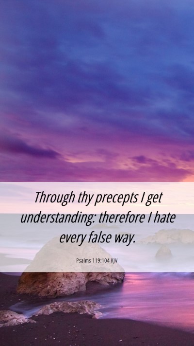 Picture 06 - Psalms 119:104 KJV Mobile Phone Wallpaper - Through thy precepts I get understanding: - Mobile Bible Verse Wallpaper