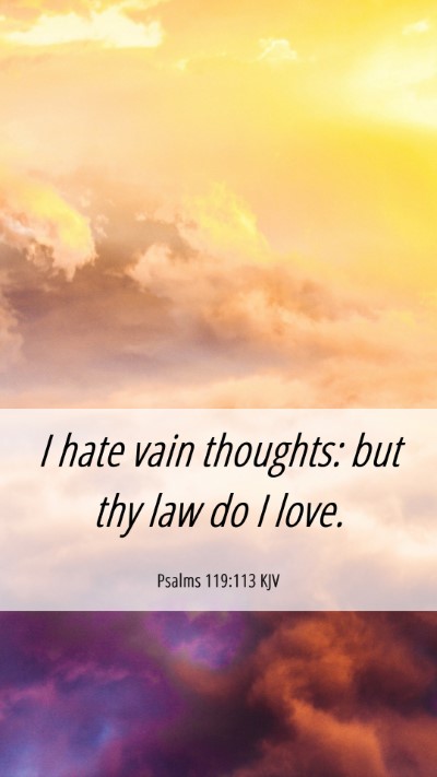 Picture 06 - Psalms 119:113 KJV Mobile Phone Wallpaper - I hate vain thoughts: but thy law do I - Mobile Bible Verse Wallpaper