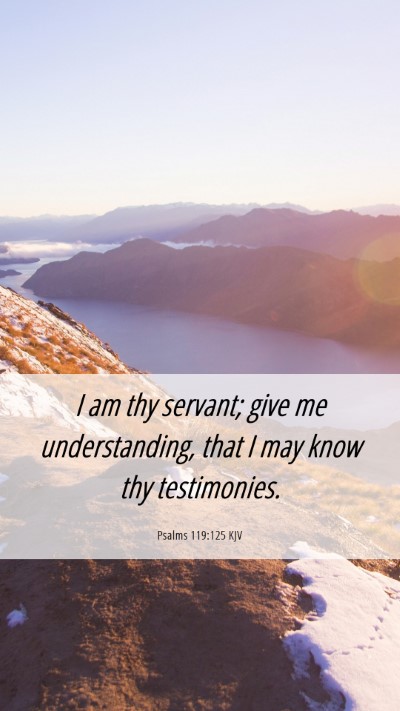 Picture 06 - Psalms 119:125 KJV Mobile Phone Wallpaper - I am thy servant; give me understanding, that I - Mobile Bible Verse Wallpaper