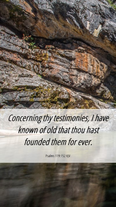 Picture 06 - Psalms 119:152 KJV Mobile Phone Wallpaper - Concerning thy testimonies, I have known of old - Mobile Bible Verse Wallpaper