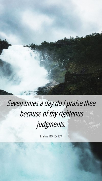 Picture 06 - Psalms 119:164 KJV Mobile Phone Wallpaper - Seven times a day do I praise thee because of thy - Mobile Bible Verse Wallpaper