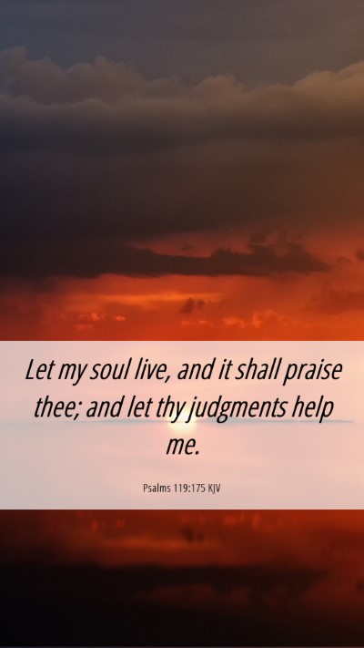 Picture 06 - Psalms 119:175 KJV Mobile Phone Wallpaper - Let my soul live, and it shall praise thee; and - Mobile Bible Verse Wallpaper