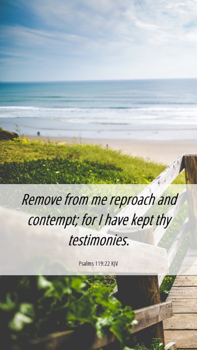Picture 06 - Psalms 119:22 KJV Mobile Phone Wallpaper - Remove from me reproach and contempt; for I have - Mobile Bible Verse Wallpaper