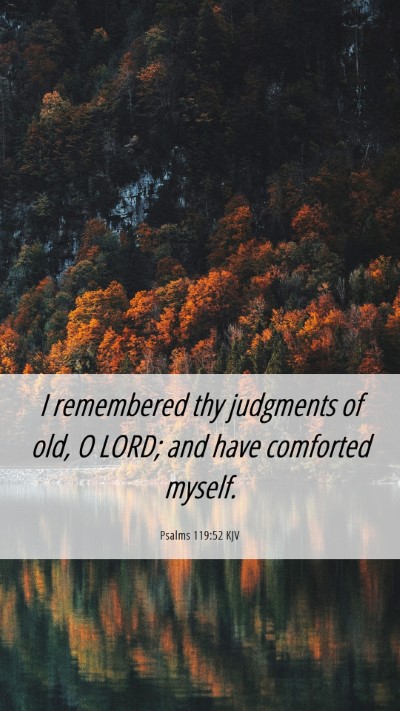 Picture 06 - Psalms 119:52 KJV Mobile Phone Wallpaper - I remembered thy judgments of old, O LORD; and - Mobile Bible Verse Wallpaper