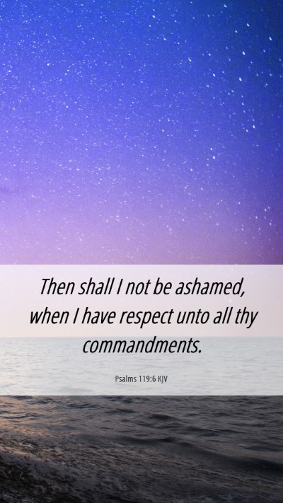 Picture 06 - Psalms 119:6 KJV Mobile Phone Wallpaper - Then shall I not be ashamed, when I have respect - Mobile Bible Verse Wallpaper