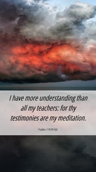 Picture 06 - Psalms 119:99 KJV Mobile Phone Wallpaper - I have more understanding than all my teachers: - Mobile Bible Verse Wallpaper