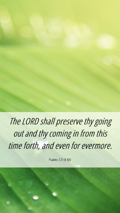 Picture 06 - Psalms 121:8 KJV Mobile Phone Wallpaper - The LORD shall preserve thy going out and thy - Mobile Bible Verse Wallpaper