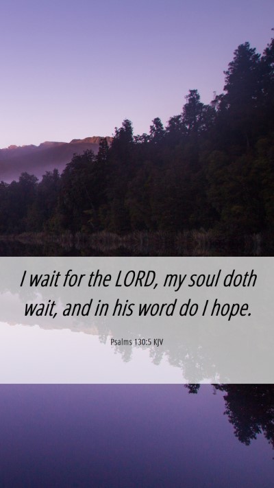 Picture 06 - Psalms 130:5 KJV Mobile Phone Wallpaper - I wait for the LORD, my soul doth wait, and in - Mobile Bible Verse Wallpaper