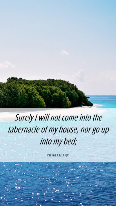 Picture 06 - Psalms 132:3 KJV Mobile Phone Wallpaper - Surely I will not come into the tabernacle of my - Mobile Bible Verse Wallpaper