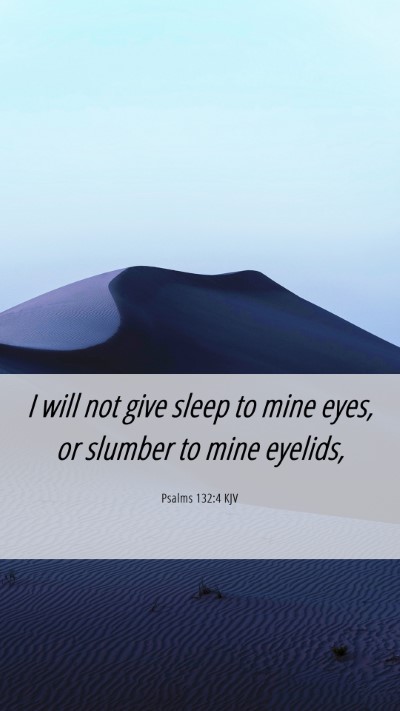 Picture 06 - Psalms 132:4 KJV Mobile Phone Wallpaper - I will not give sleep to mine eyes, or slumber to - Mobile Bible Verse Wallpaper