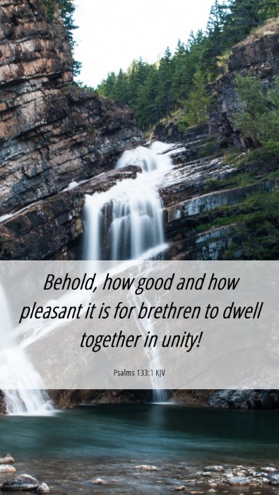 Picture 06 - Psalms 133:1 KJV Mobile Phone Wallpaper - Behold, how good and how pleasant it is for - Mobile Bible Verse Wallpaper