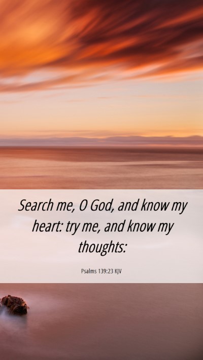 Picture 06 - Psalms 139:23 KJV Mobile Phone Wallpaper - Search me, O God, and know my heart: try me, and - Mobile Bible Verse Wallpaper
