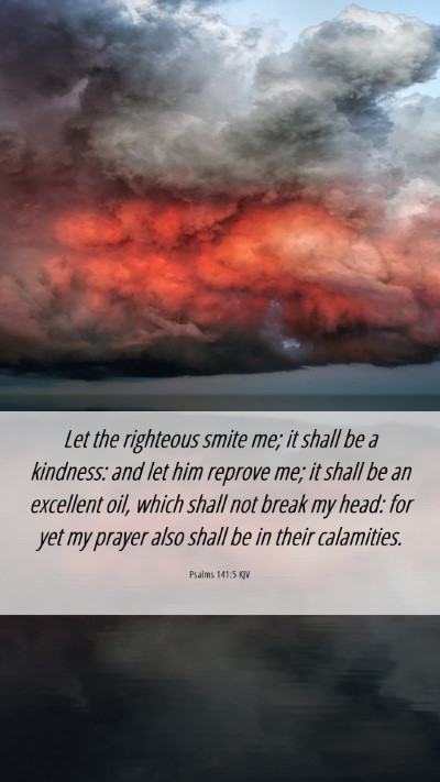 Picture 06 - Psalms 141:5 KJV Mobile Phone Wallpaper - Let the righteous smite me; it shall be a - Mobile Bible Verse Wallpaper