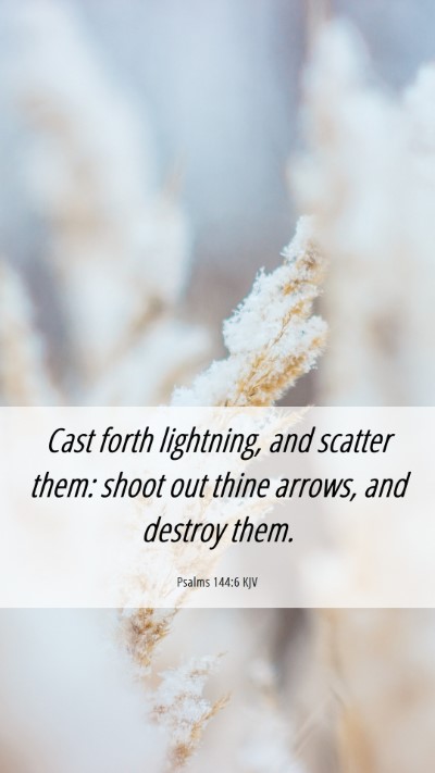 Picture 06 - Psalms 144:6 KJV Mobile Phone Wallpaper - Cast forth lightning, and scatter them: shoot out - Mobile Bible Verse Wallpaper