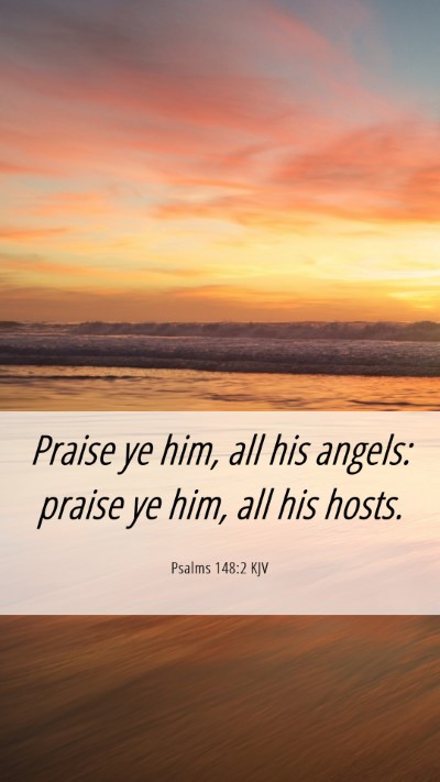 Picture 06 - Psalms 148:2 KJV Mobile Phone Wallpaper - Praise ye him, all his angels: praise ye him, all - Mobile Bible Verse Wallpaper