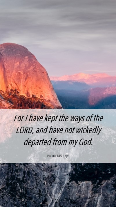 Picture 06 - Psalms 18:21 KJV Mobile Phone Wallpaper - For I have kept the ways of the LORD, and have - Mobile Bible Verse Wallpaper