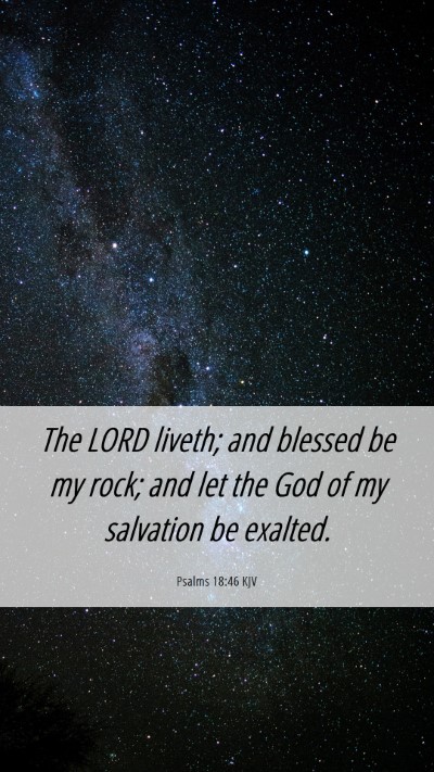 Picture 06 - Psalms 18:46 KJV Mobile Phone Wallpaper - The LORD liveth; and blessed be my rock; and let - Mobile Bible Verse Wallpaper