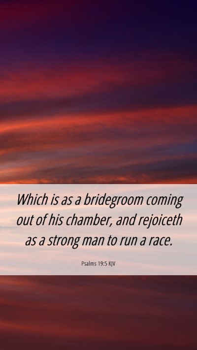 Picture 06 - Psalms 19:5 KJV Mobile Phone Wallpaper - Which is as a bridegroom coming out of his - Mobile Bible Verse Wallpaper