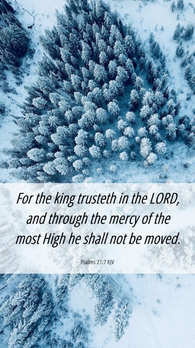 Picture 06 - Psalms 21:7 KJV Mobile Phone Wallpaper - For the king trusteth in the LORD, and through - Mobile Bible Verse Wallpaper