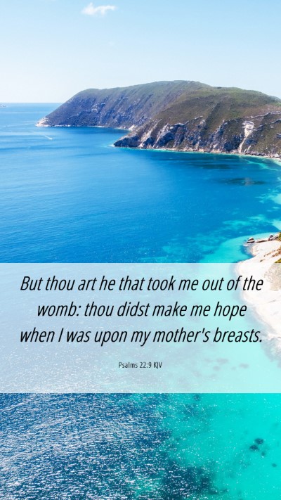 Picture 06 - Psalms 22:9 KJV Mobile Phone Wallpaper - But thou art he that took me out of the womb: - Mobile Bible Verse Wallpaper