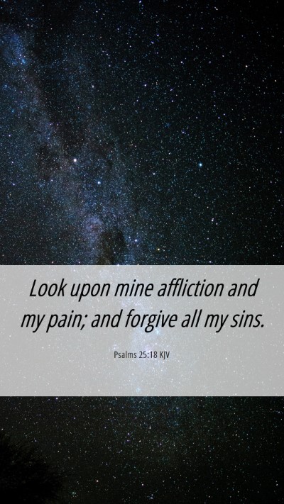 Picture 06 - Psalms 25:18 KJV Mobile Phone Wallpaper - Look upon mine affliction and my pain; and - Mobile Bible Verse Wallpaper