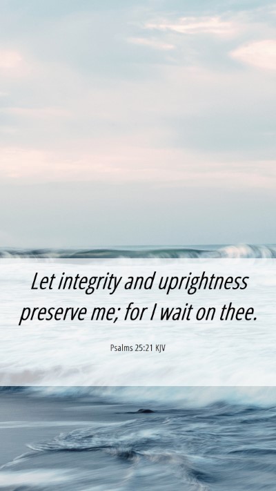 Picture 06 - Psalms 25:21 KJV Mobile Phone Wallpaper - Let integrity and uprightness preserve me; for I - Mobile Bible Verse Wallpaper