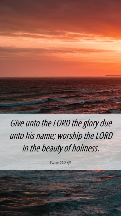 Picture 06 - Psalms 29:2 KJV Mobile Phone Wallpaper - Give unto the LORD the glory due unto his name; - Mobile Bible Verse Wallpaper