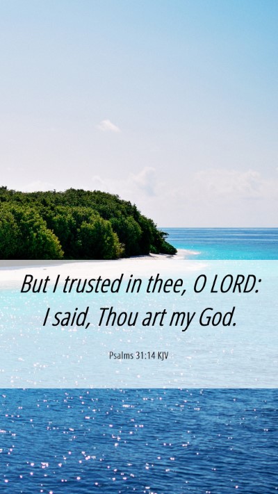 Picture 06 - Psalms 31:14 KJV Mobile Phone Wallpaper - But I trusted in thee, O LORD: I said, Thou art - Mobile Bible Verse Wallpaper