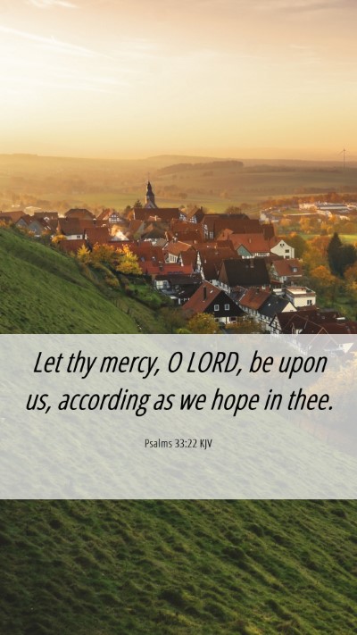 Picture 06 - Psalms 33:22 KJV Mobile Phone Wallpaper - Let thy mercy, O LORD, be upon us, according as - Mobile Bible Verse Wallpaper