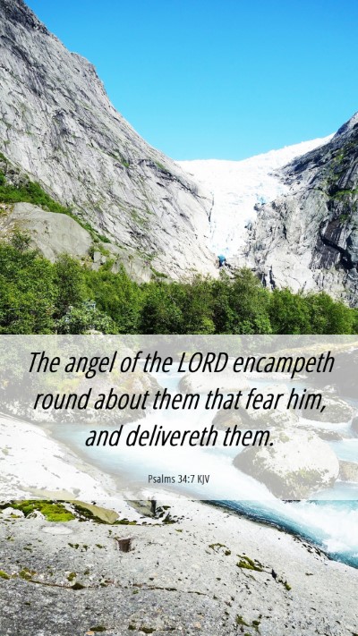Picture 06 - Psalms 34:7 KJV Mobile Phone Wallpaper - The angel of the LORD encampeth round about them - Mobile Bible Verse Wallpaper