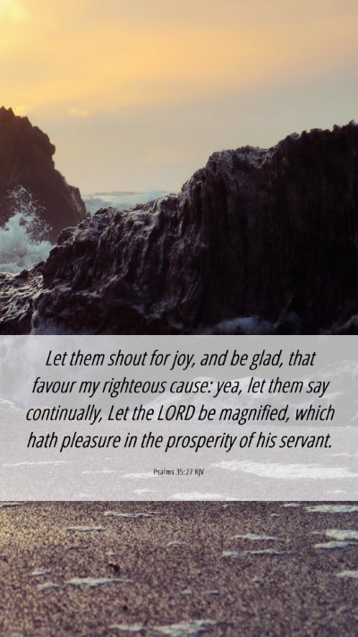 Picture 06 - Psalms 35:27 KJV Mobile Phone Wallpaper - Let them shout for joy, and be glad, that favour - Mobile Bible Verse Wallpaper