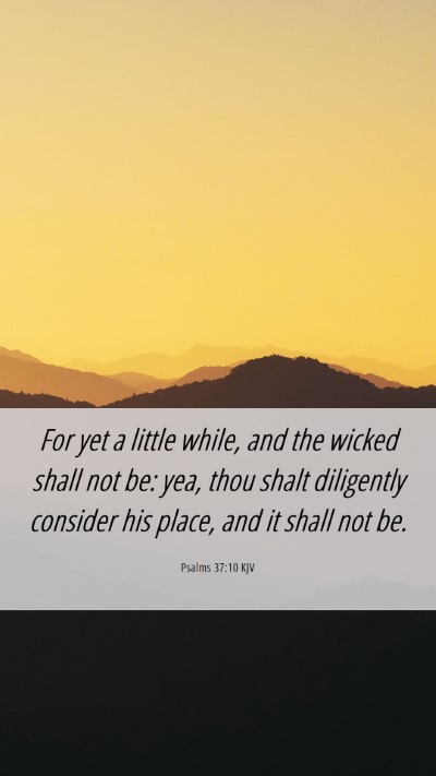 Picture 06 - Psalms 37:10 KJV Mobile Phone Wallpaper - For yet a little while, and the wicked shall not - Mobile Bible Verse Wallpaper