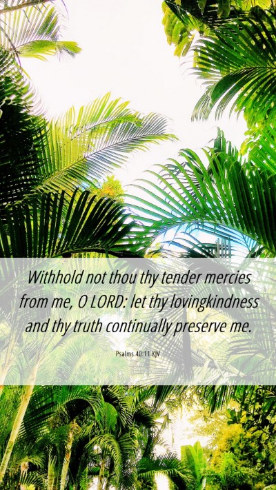 Picture 06 - Psalms 40:11 KJV Mobile Phone Wallpaper - Withhold not thou thy tender mercies from me, O - Mobile Bible Verse Wallpaper