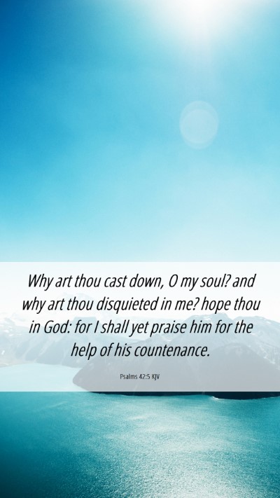 Picture 06 - Psalms 42:5 KJV Mobile Phone Wallpaper - Why art thou cast down, O my soul? and why art - Mobile Bible Verse Wallpaper