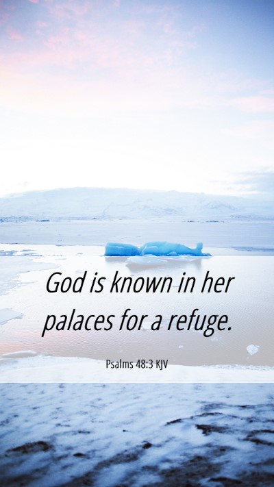 Picture 06 - Psalms 48:3 KJV Mobile Phone Wallpaper - God is known in her palaces for a - Mobile Bible Verse Wallpaper