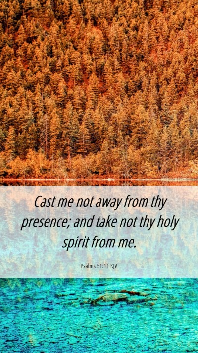 Picture 06 - Psalms 51:11 KJV Mobile Phone Wallpaper - Cast me not away from thy presence; and take not - Mobile Bible Verse Wallpaper