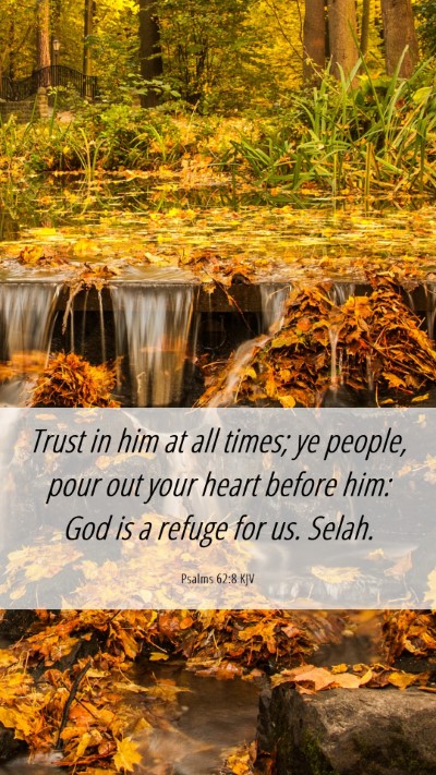 Picture 06 - Psalms 62:8 KJV Mobile Phone Wallpaper - Trust in him at all times; ye people, pour out - Mobile Bible Verse Wallpaper